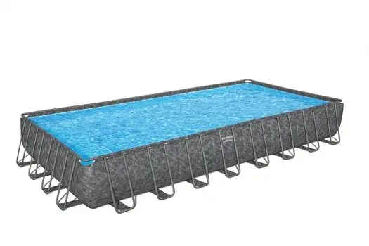 Bestway 561KJ Rectangular Pool Set With Filter And Ladder - კარკასული აუზი ქვიშის ფილტრით და კიბით