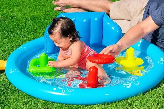 Bestway 52568 Lil' SeaShapes Shaded Baby Pool - გასაბერი აუზი, 18 image