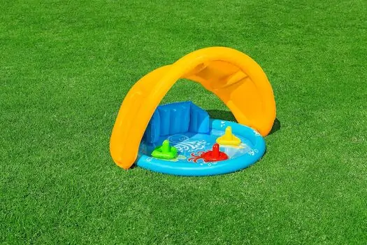 Bestway 52568 Lil' SeaShapes Shaded Baby Pool - გასაბერი აუზი, 14 image