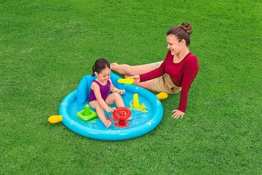 Bestway 52568 Lil' SeaShapes Shaded Baby Pool - გასაბერი აუზი, 16 image