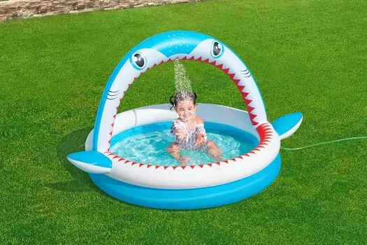 Bestway 53157 Sharktastic Sprinkler Play Pool - გასაბერი აუზი, 11 image