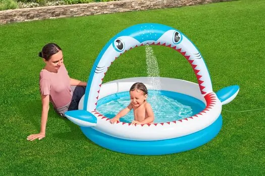 Bestway 53157 Sharktastic Sprinkler Play Pool - გასაბერი აუზი, 2 image