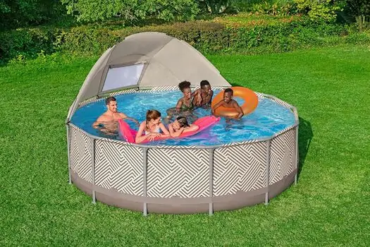Bestway 561FY Steel Pro Max Canopy Round Pool Set With Filter And Ladder - კარკასული აუზი კარტრიჯული ფილტრით და კიბით, 2 image
