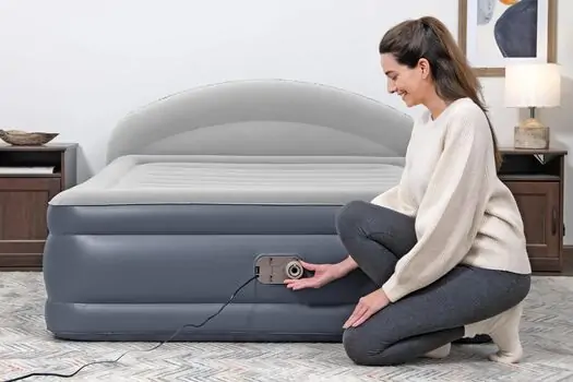 Bestway 671BD Tritech Loungelux Headboard Air Mattress Queen Built-In Ac Pump - გასაბერი ლეიბი 	, 3 image