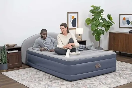 Bestway 671BD Tritech Loungelux Headboard Air Mattress Queen Built-In Ac Pump - გასაბერი ლეიბი 	, 6 image