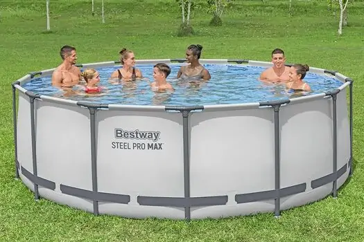 Bestway  Round Pool Set with Filter Pump and ladder - კარკასული აუზი კარტრიჯული ფილტრით, კიბით და ტენტით, 15 image