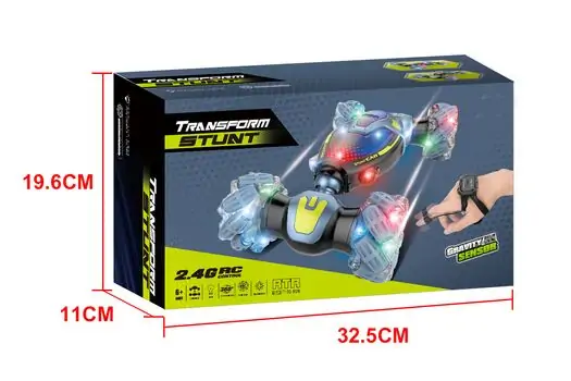 Stunt Remote Control Car With Light- სათამაშო მანქანა დისტანციური მართვით და განათებით, 3 image