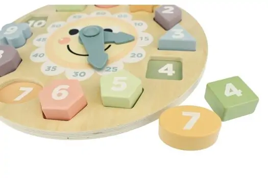 Tooky Toy Clock Puzzle - ხის განსავითარებელი სათამაშო საათის ფაზლი, 2 image