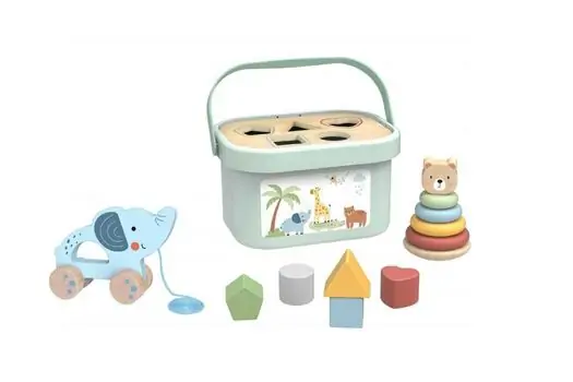 Tooky Toy Forest Friends 3 In 1 Educational Box- ხის განსავითარებელი სათამაშო