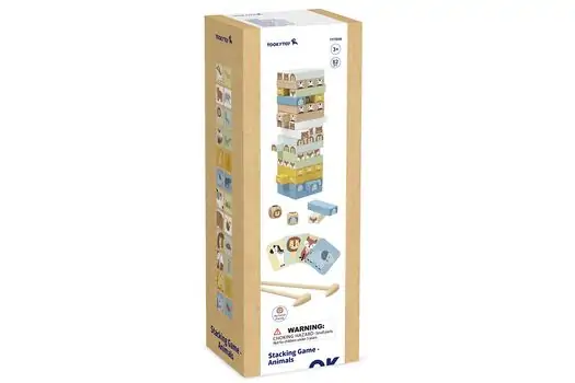 My Forest Friends Stacking Animal Blocks Board Game - ხის განსავითარებელი სათამაშო კუბიკები, 3 image