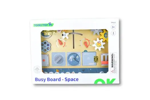 Tooky Toy Busy Board - Space  - ხის განსავითარებელი სათამაშო, 5 image