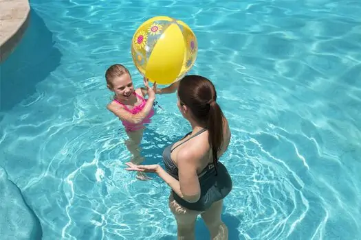 Bestway 31036 Designer Beach Ball Yellow - წყლის გასაბერი ბურთი, 7 image