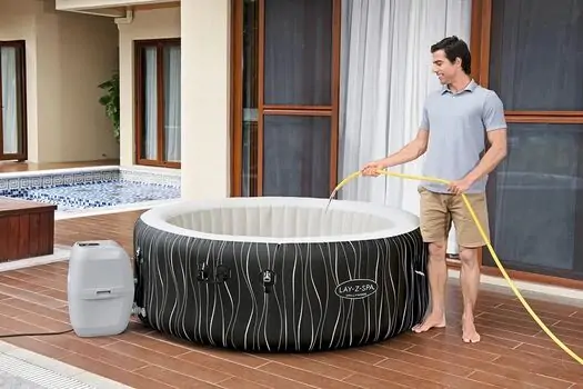Bestway 60059 Lay-Z-Spa Hollywood Luxe AirJet 6 Black Waves Round - გასაბერი ჯაკუზი, 12 image