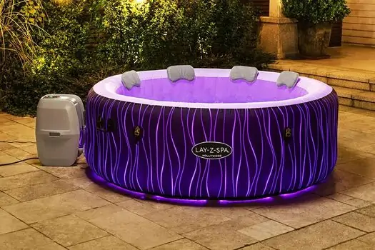 Bestway 60059 Lay-Z-Spa Hollywood Luxe AirJet 6 Black Waves Round - გასაბერი ჯაკუზი, 17 image