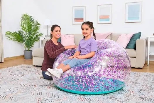 Bestway 75115 Glitter Dream Inflate-a-Chair Air Chair - გასაბერი სავარძელი, 2 image