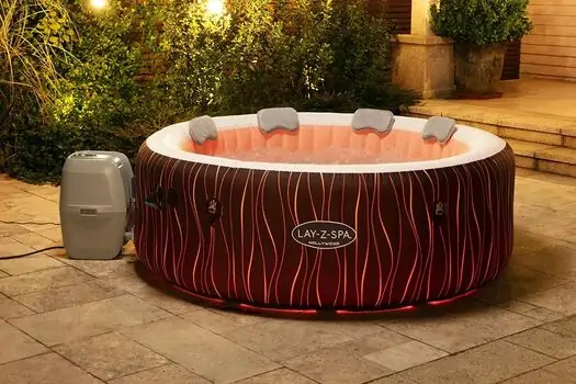 Bestway 60059 Lay-Z-Spa Hollywood Luxe AirJet 6 Black Waves Round - გასაბერი ჯაკუზი, 18 image