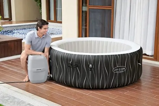 Bestway 60059 Lay-Z-Spa Hollywood Luxe AirJet 6 Black Waves Round - გასაბერი ჯაკუზი, 11 image