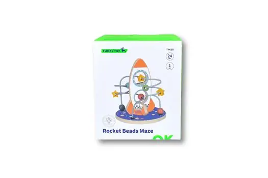 SPACE ROCKET BEAD MAZE-რაკეტის ფორმის განვითარებადი ლაბირინთი, 4 image