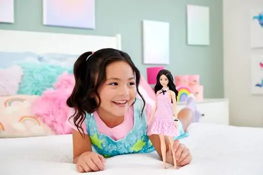 Barbie Doll Fashionista Doll with Black Wavy Hair - ბარბის თოჯინა, 4 image