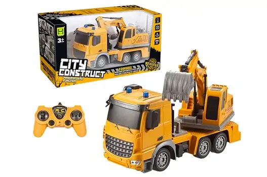CITY CONSTRUCT CAR INCLUDE BATTERY & USB CHARGER საბავშვო სათამაშო მანქანა დისტანციური მართვით, 5 image