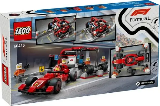 Lego City 60443 F1® Pit Stop & Pit Crew with Ferrari Car, 10 image