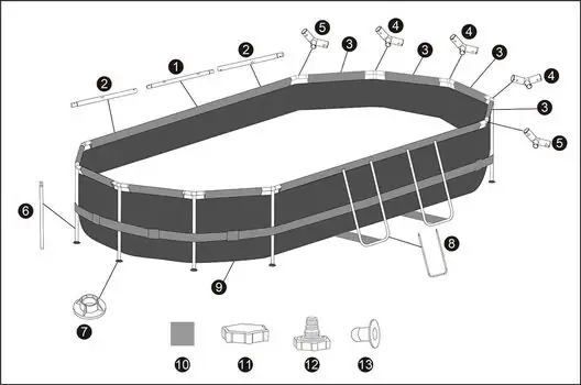 Bestway 56714 Power Steel Swim Vista Series Oval Pool Set With Filter And Ladder - კარკასული აუზი კარტრიჯული ფილტრით და კიბით, 8 image