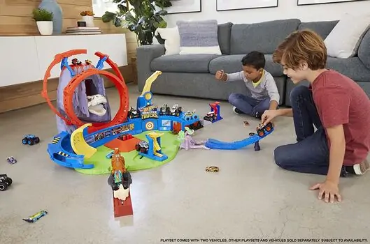 Hot Wheels T-Rex Volcano Playset with Lights and Sounds MTL-GYL14 ვულკანური ტრეკი, 2 image