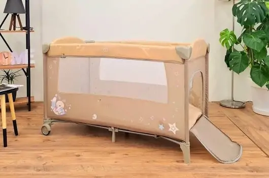 Cangaroo Sleepy Beige ორ დონიანი საწოლ-მანეჟი, 3 image