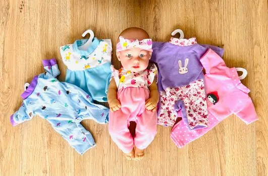 HELLO BABY TOY WITH CLOTHES თოჯინა სხვადასხვა ტანსაცმლით, 4 image