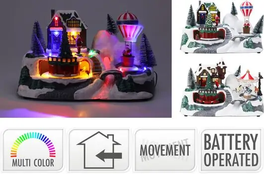 Christmas Decoration Small Village With Led საახალწლო აქსესუარი განათებით, 3 image