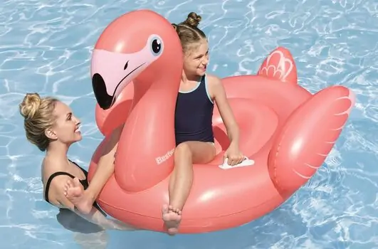Bestway 41525 Fancy Flamingo Ride-On - გასაბერი ფლამინგო, 2 image
