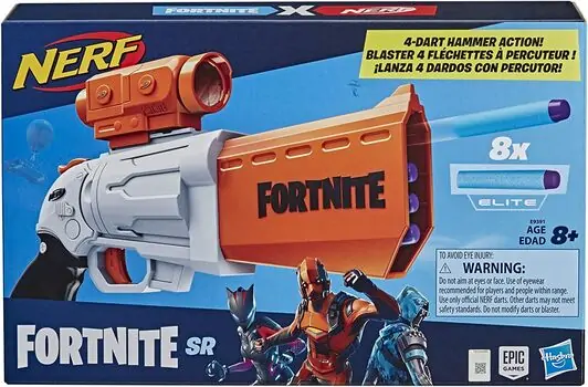 Nerf Fortnite Blaster Hammer Action Includes Removable Scope HAS-E9391 ბლასტერი რბილი ტყვიებით, 7 image