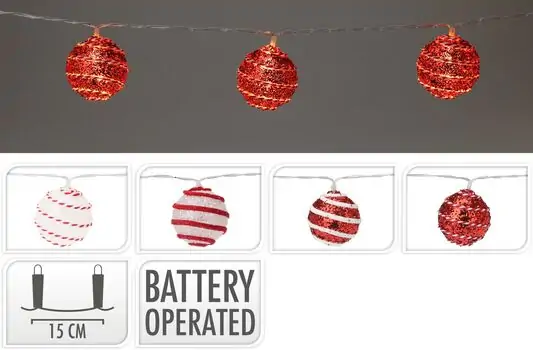 Christmas Led Lights Chain  ნაძვის ხის სათამაშოები განათებით