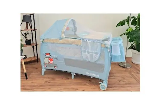 KikkaBoo Dolce Sonno Plus Blue Foxy 2 levels საწოლ-მანეჟი 2020