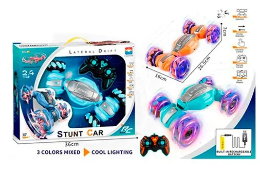 Stunt Car With Light And Music - სათამაშო დისტანციური მანქანა განათებით და მუსიკით