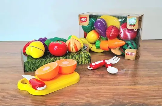 Vegetable and Fruit set 22 pcs სათამაშო ხილის და ბოსტნეულის  კომპლექტი