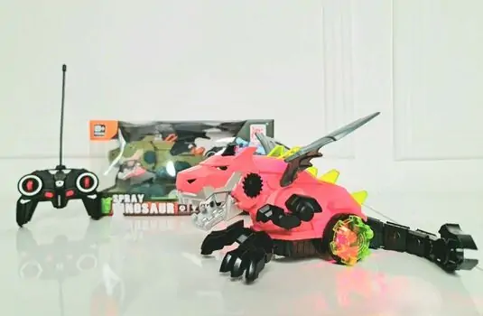 Spray Dinosaur FN617-1 სათამაშო დინოზავრი დისტანციური მართვით და ორთქლის ეფექტით