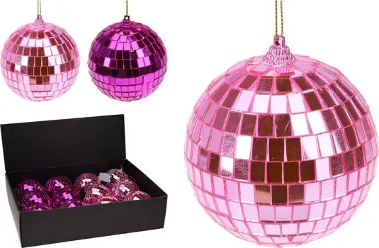 Christmas Balls Set Disco Style 8cm  ნაძვის ხის სათამაშოები