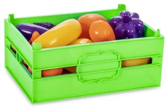 FRUITS AND VEGETABLES IN CHEST Pilsan-ის სათამაშო ხილის ფიგურები 06 037