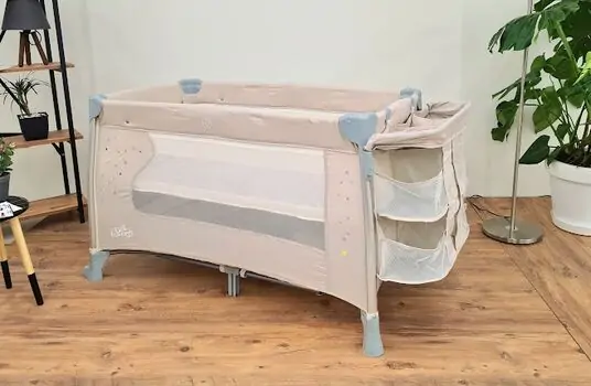 Cangaroo ISLEEP BEIGE ორ დონიანი საწოლ-მანეჟი, 3 image