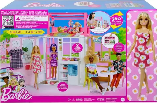 Barbie Dollhouse Playset Doll & House with  - ბარბის სათამაშო სახლი