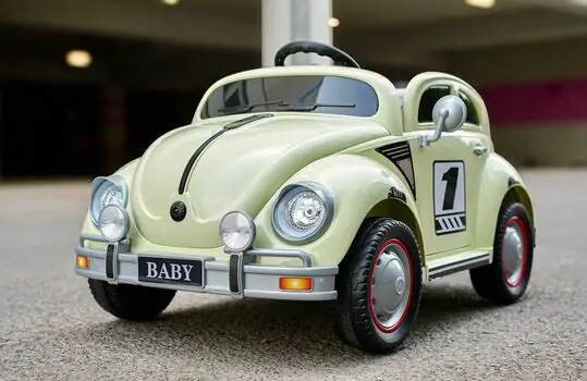 Vintage Baby Car Candy Green - ელექტრო მანქანა, 4 image