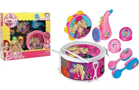 Dede BARBIE  MUSIC SET სათამაშო მუსიკალური ინსტრუმენტების  ნაკრები 03070