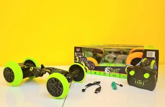 Stunt car for kids green სათამაშო მანქანა დისტანციური მართვით, 6 image
