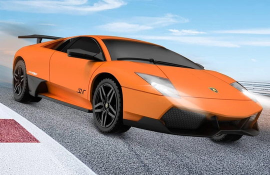 Orange Lamborghini Murciélago LP 670-4 SV -  დისტანციურად მართვადი ლამბორგინის სათამაშო მანქანა, 5 image