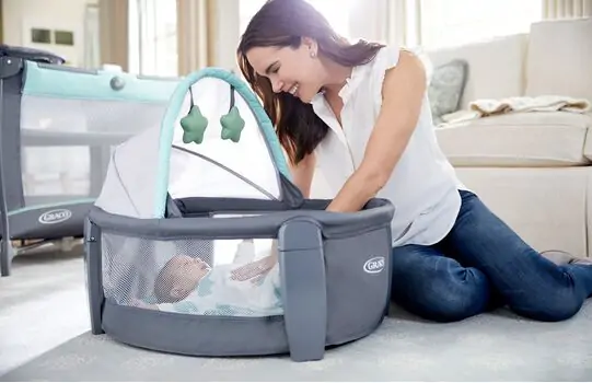 Graco TRAVEL DOME OSKAR ორ დონიანი საწოლ-მანეჟი, 12 image