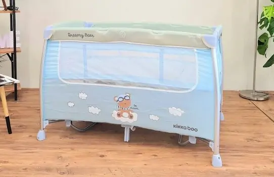 KikkaBoo Dreamy Bear Mint საწოლ-მანეჟი, 2 image