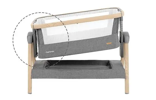 KikkaBoo Nanna Mint Wood ახალშობილის საწოლი, 13 image