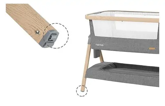 KikkaBoo Nanna Mint Wood ახალშობილის საწოლი, 15 image