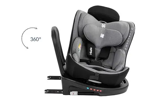 KikkaBoo Car seat I-Safe I-Size Dark Grey მანქანის სავარძელი (ქარსითი), 18 image